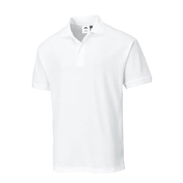 Arbets polo herr Portwest Napoli - Vit