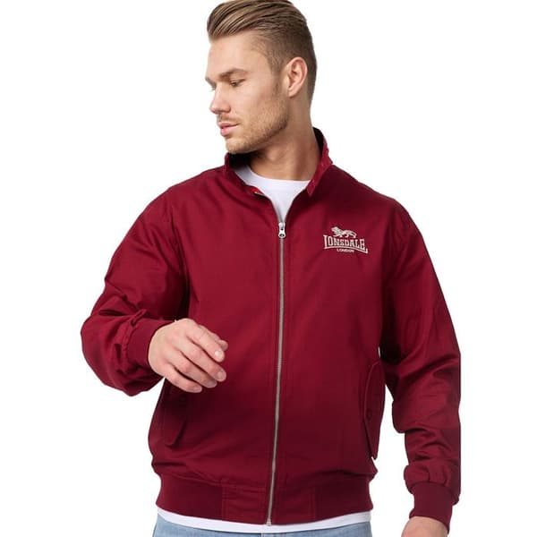 Lonsdale Classic-jacka - körsbärsröd