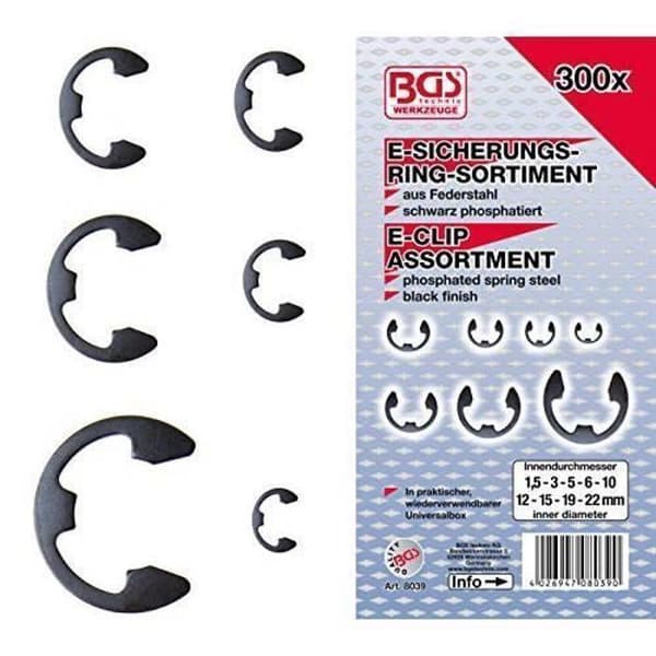 BGS 8039 Elektrisk låsring Sortiment, 1,5 (300 st)