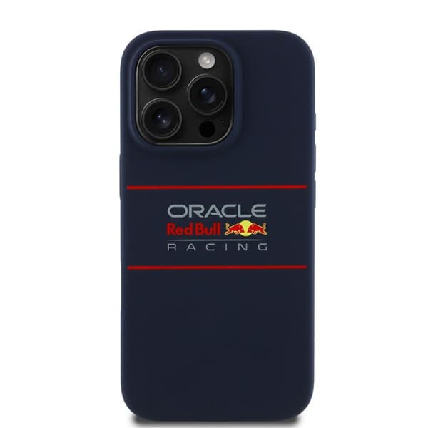 Mobilskal - RED BULL RACING - iPhone 15 Pro Max - Silikon - Centrerad logotyp - Robust