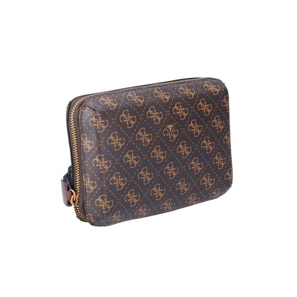 Trousse Guess Herr Modena logotyp 4G Brun läder