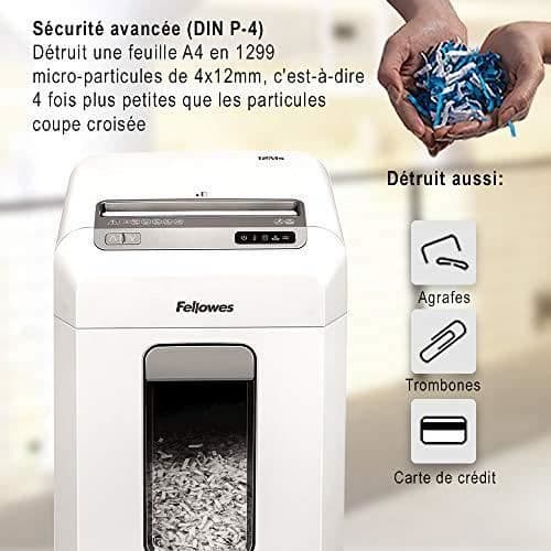 Dokumentförstörare - Fellowes - Powershred 12Ms - Mini-snitt - Hög säkerhet - 12 ark