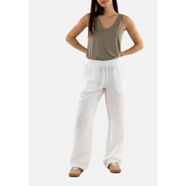 Superdry linnebyxor med dragsko 04c vit