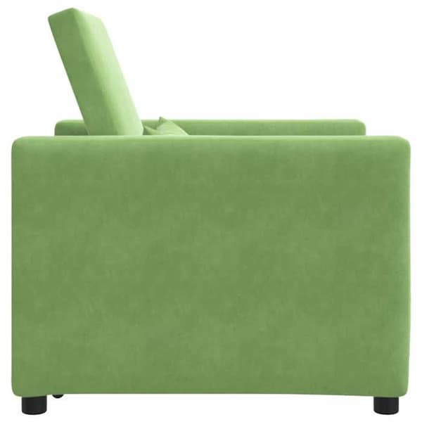 vidaXL Enkel sängsoffa med hjul Ljusgrön Sammet 42002700