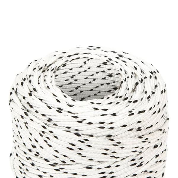 152743 vidaXL flätat båtrep Vit 2 mmx100 m polyester