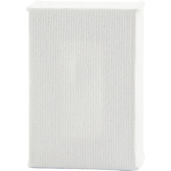 Mini chassi inlindad i bomull - Vit - 4 x 6 x 1 cm - 2 st