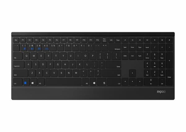 Dator Keyboard - RAPOO - RP E9500M UI-B - Trådlös - QWERTY - Svart