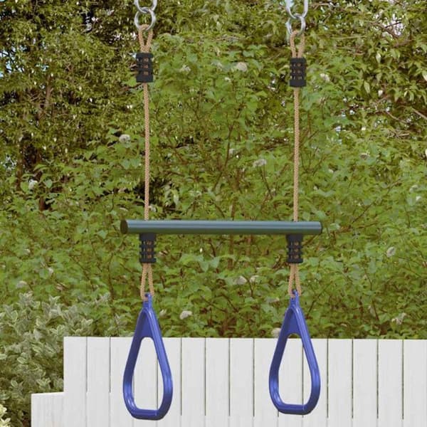 Trapezstång och gymnastikringar för barn i stål