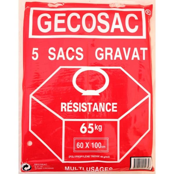 Gecosac Grusväskor lyftkapacitet 65 kg, Polypropen, Universell, 60 x 100 cm