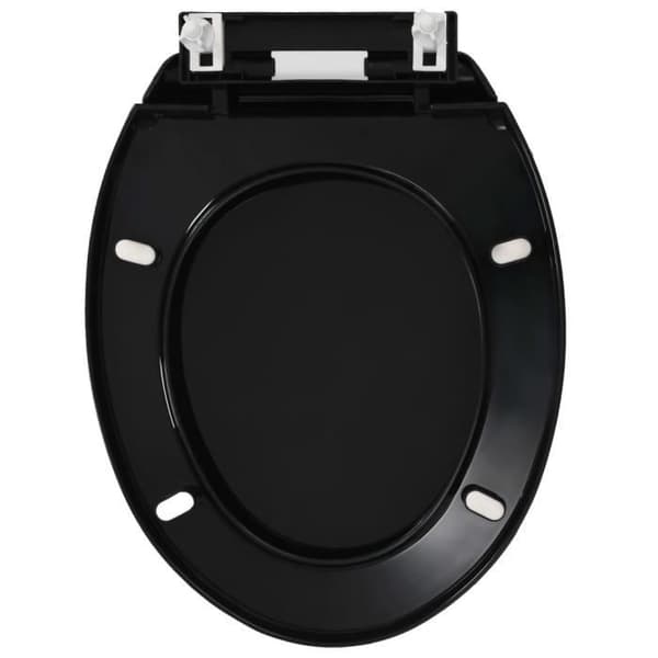 vidaXL Soft Close Toalettsits Quick Release Svart