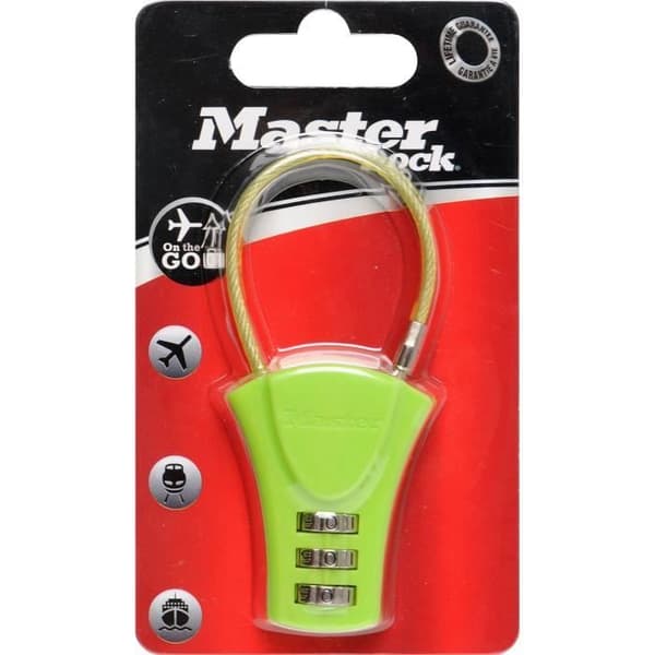 Coul kabelkombinationshänglås - MASTER LOCK - ABS - Utomhus - Grön
