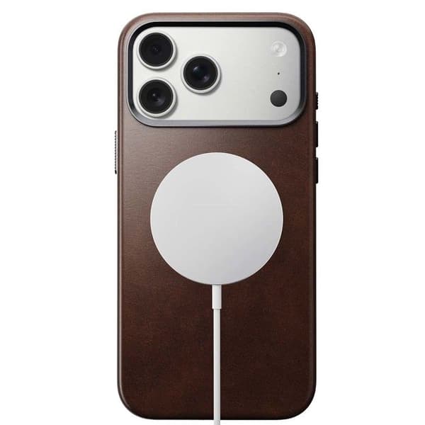 Magsafe-fodral - NOMAD - iPhone 17 Pro Max - Horween-läder - Stötsäker - Mörkbrun