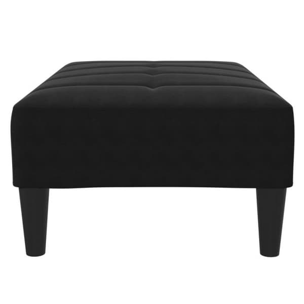 Repose pied svart 77x55x31 cm sammet