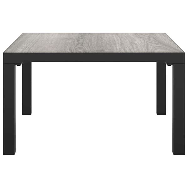vidaXL Trädgårdssoffbord Grå 55x55x31 cm DPC och stål 362800