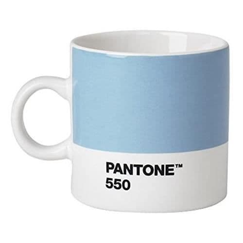 Pantone espressokopp 120 ml keramik ljusblå/vit