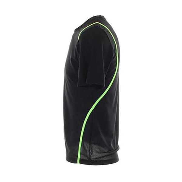 T-shirt Kustom Kit Cooltex® - svart/fluorescerande lime