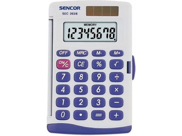 Kalkylator - Sencor - SEC 263/8 - Solenergikälla - 8 positioner - 35 g