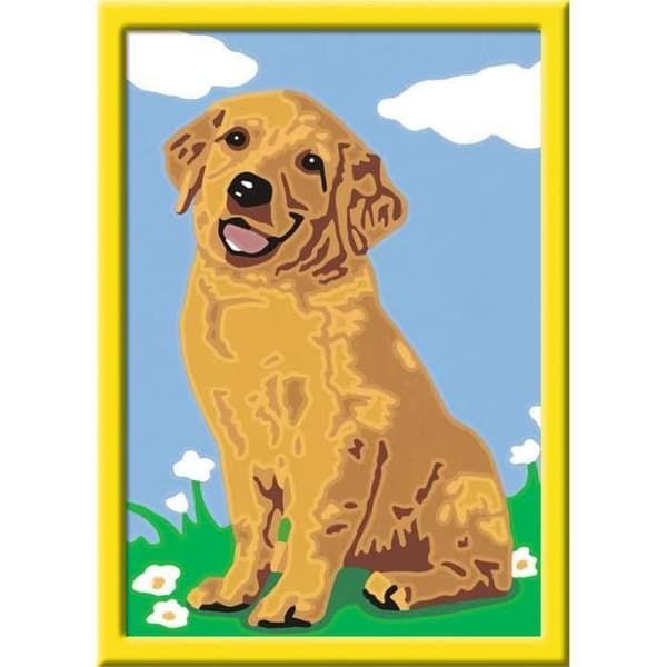 Måla efter nummer - Liten Golden Retriever