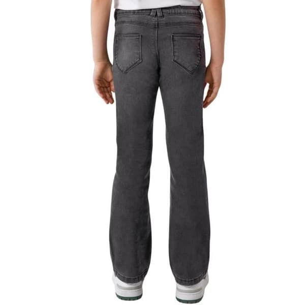 Barnbyxor - NAME IT - Poly Skinny - Bootcut - Grå - Fickor