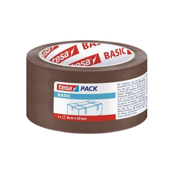 Förpackningsband - TESAPACK - BASIC - 50 mm x 66 m - Brunt - Mångsidig användning