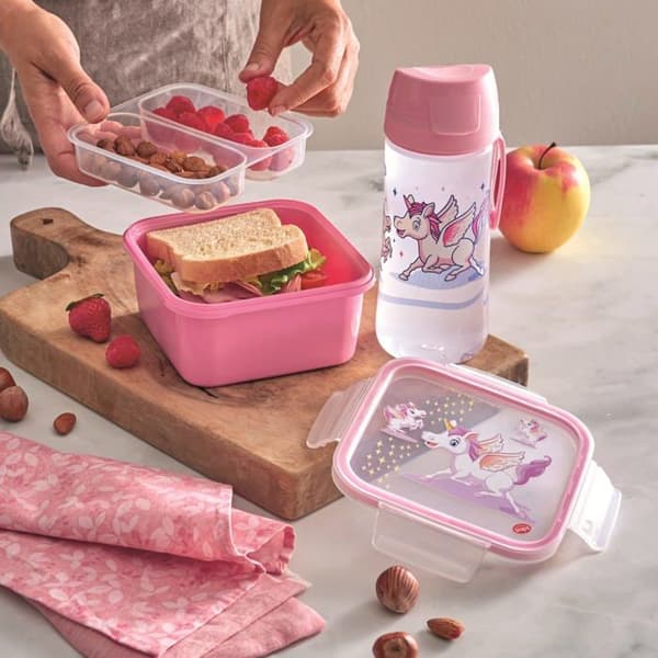 Lunchlåda - Snipslock - 795 - Enhörning - 0,80 l - Rosa - Barn