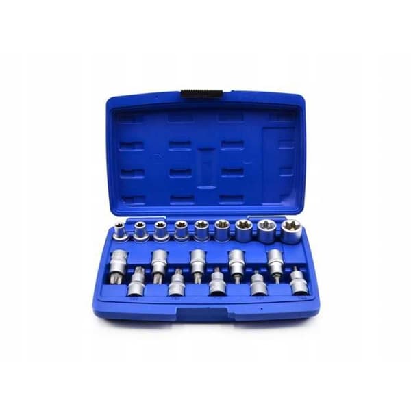 Torx 1/2" skruvnyckelsats 19 delar
