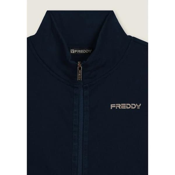 Dams zip-up sweatshirt med hög krage Freddy