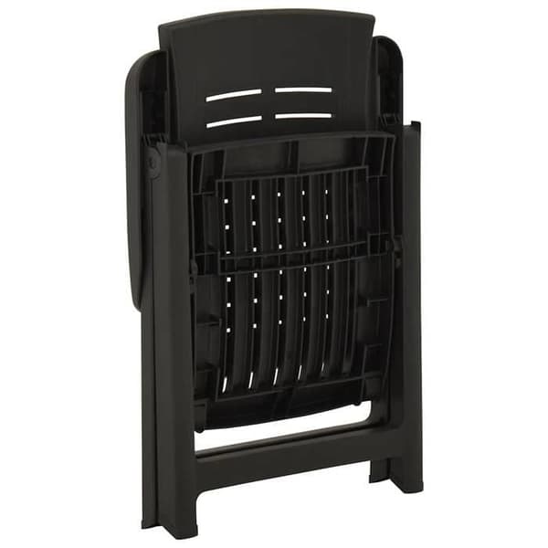 vidaXL Trädgårdsfåtöljer i plast, 2-pack, Antracit 315831