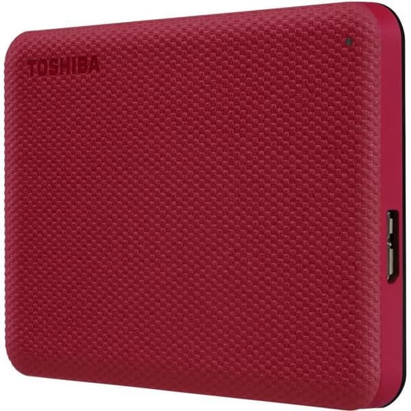 Extern hårddisk - TOSHIBA - Canvio Advance - 4 TB - Röd
