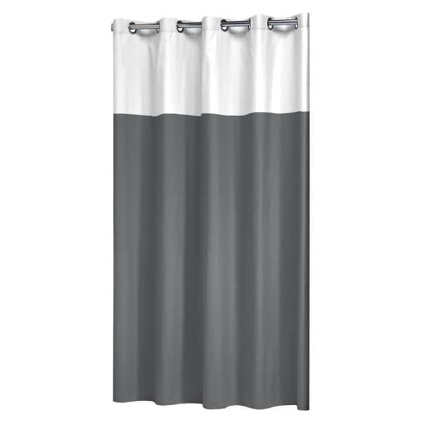SealSkin dubbel duschdraperi 180x200 cm grå och vit i polyester och bomull