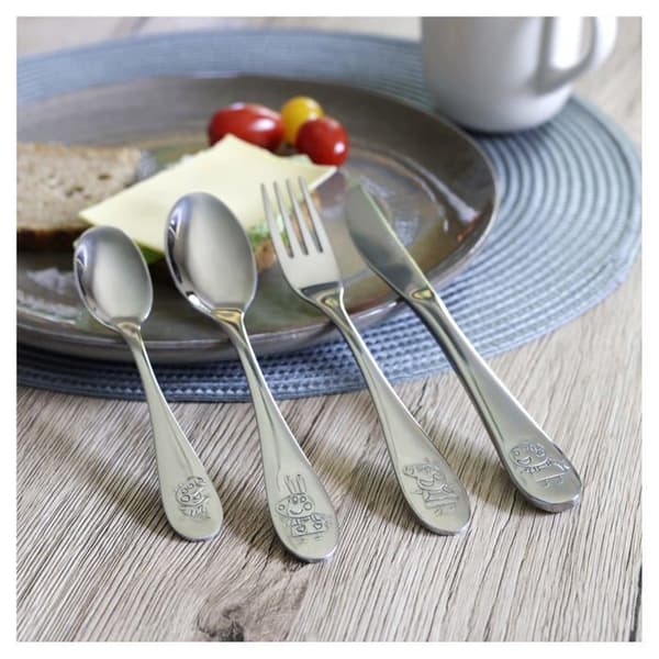 Bestickset - p:os - 34350 - Rostfritt stål - 4 delar - För barn