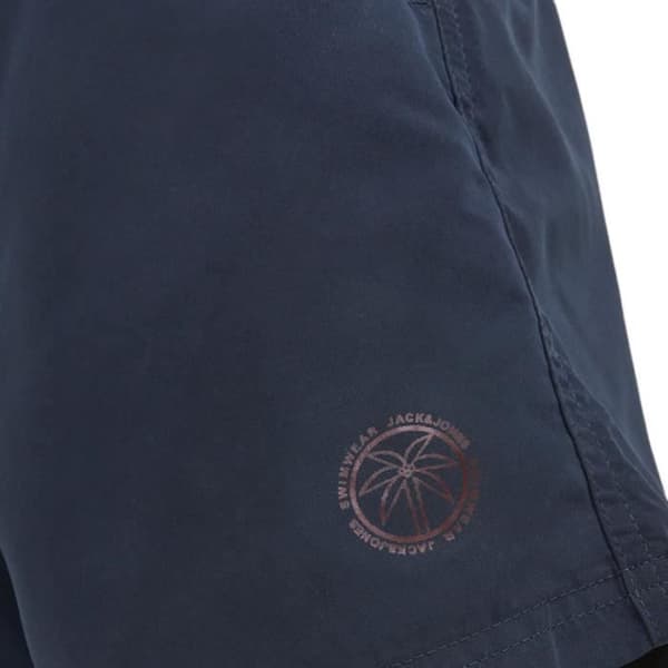 Badshorts - Jack & Jones - Herr - Marinblå - 100 % polyester - Elastiskt midjeband