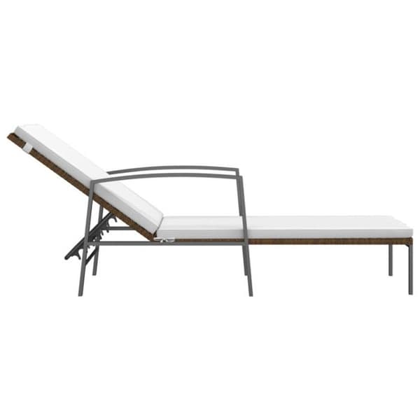 vidaXL Solstolar 2 st med Bord Poly Rotting Brun