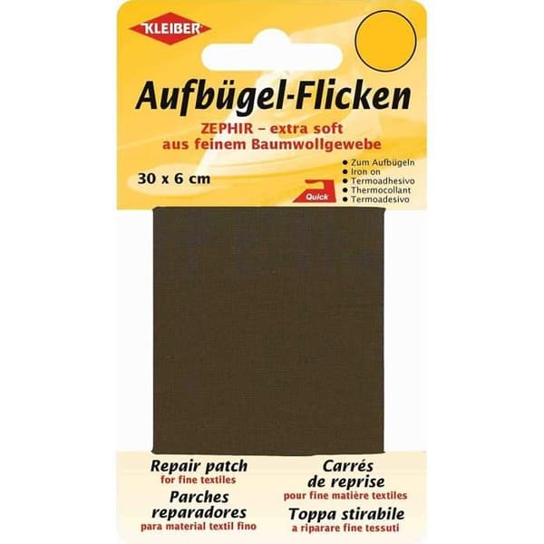 Fästejp - Zephir - 300 x 60 mm - Mörkbrun - 100% bomull