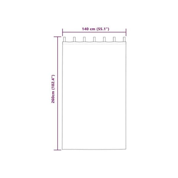Gardiner i voile - vidaXL - Mörkgrå - Polyester - 260x140 cm - 2 stycken - Utvändig montering