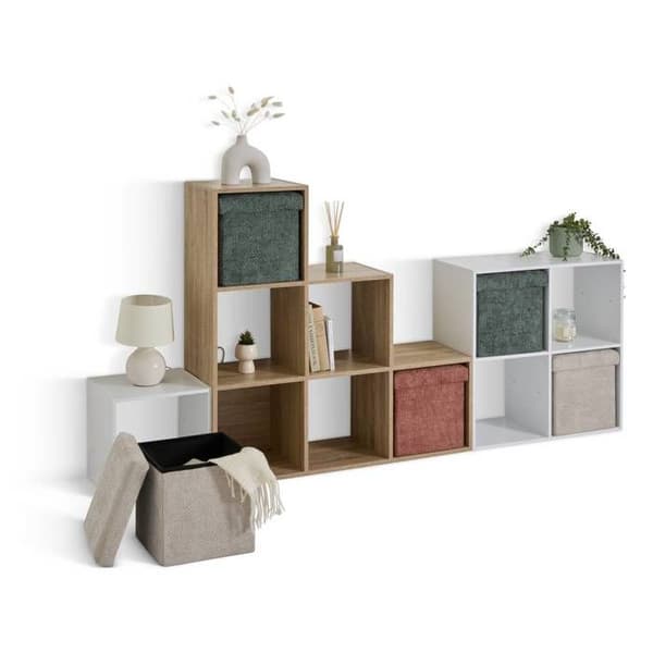Fällbar pouf kompatibel med Mix'N'Modul mörkgrön 31x31cm - 5five