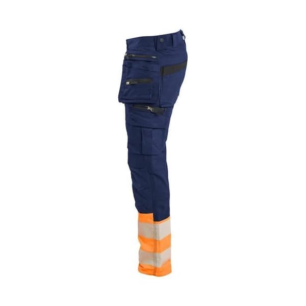 Högsynlig stretch arbetsbyxa BLAKLADER - Marin/orange - Herr