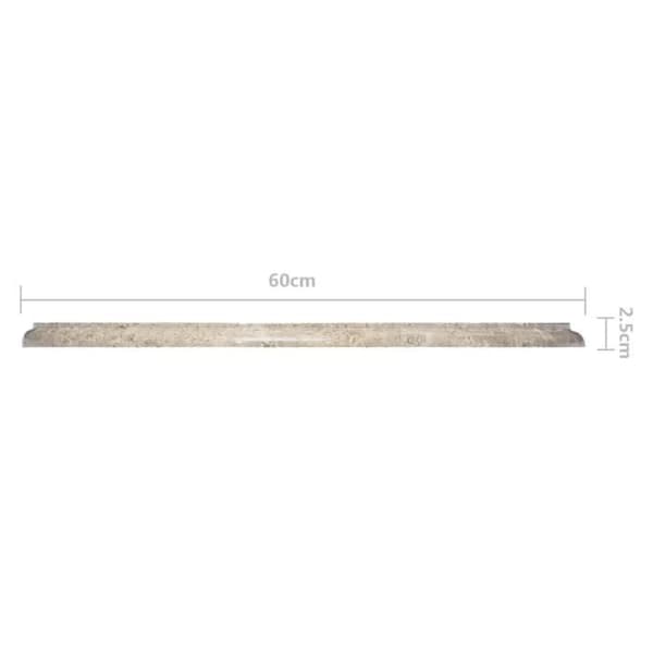 vidaXL Bordsskiva Grå Ø60x2,5 cm Marmor
