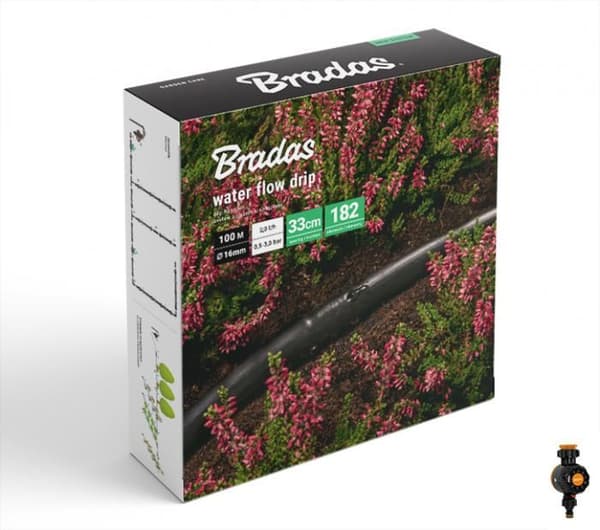 Droppslang - BRADAS - 100m - PVC - Utomhus - I förpackning