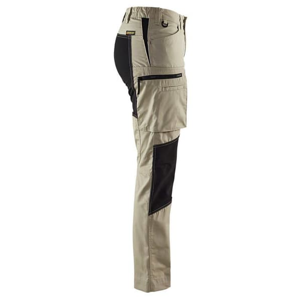 Arbetsbyxor stretch dam Blaklader polycotton - Beige / Svart