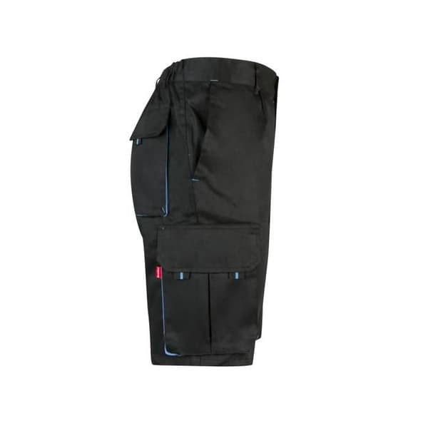 Bermuda multipockets Velilla - svart/ljusblå