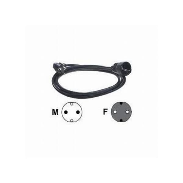 Strömkabel förlängning (Schuko förlängning) - BACHMANN - 2473506 - 3 m - Svart - Schuko