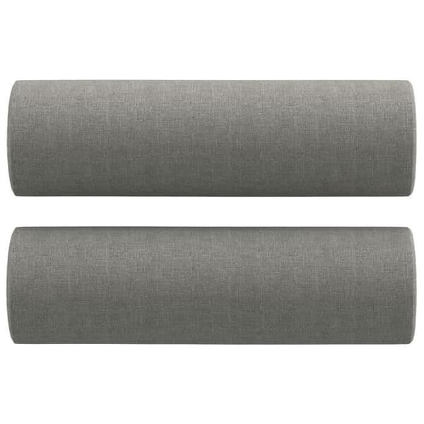 vidaXL Prydnadskuddar 2 st Mörkgrå Ø15x50 cm Tyg 349502