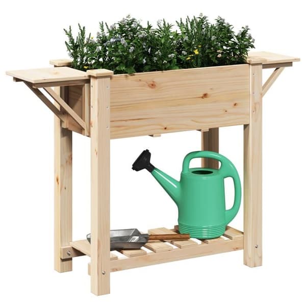 Blomlåda - Massivt furu - 111x37x76 cm - Rektangulär - Beige