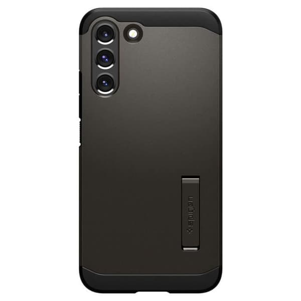 Fodral - SPIGEN - Tuff rustning - Samsung Galaxy S22 - Grå - Dubbelt skydd - Halvstyvt