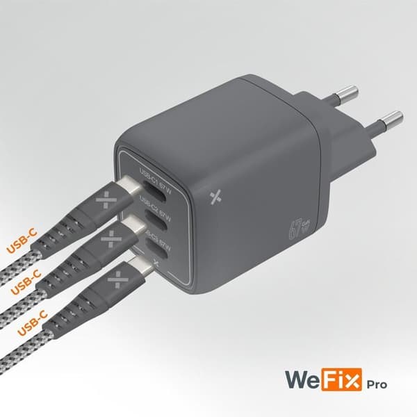 Laddare för mobiltelefon Wefix Pro CV 67W 3USB-C