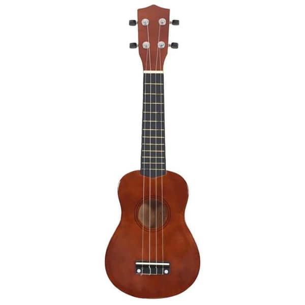 vidaXL Soprano Ukulele Set med väska för barn mörkt trä 21"