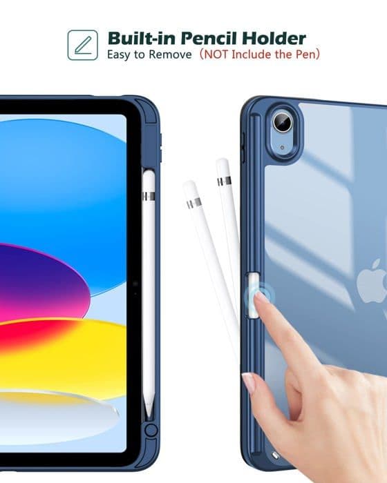 "Touchscreen Tablet - Procase - PC-08363564 - Kompatibel med iPad 10:e Generationen - Hård Skal - Stylus Hållare"