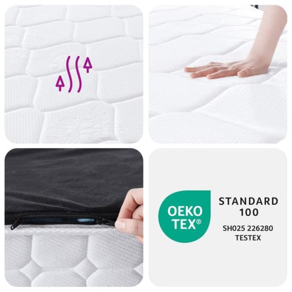 vidaXL Pocket Spring Madrass Medium Hårdhet 140x190 cm 372841