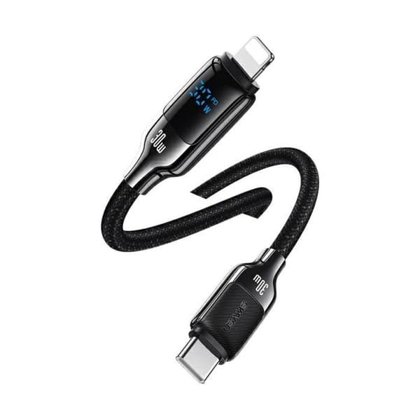 USAMS USB-C till Lightning-kabel 1,2 m, snabbladdning, grå